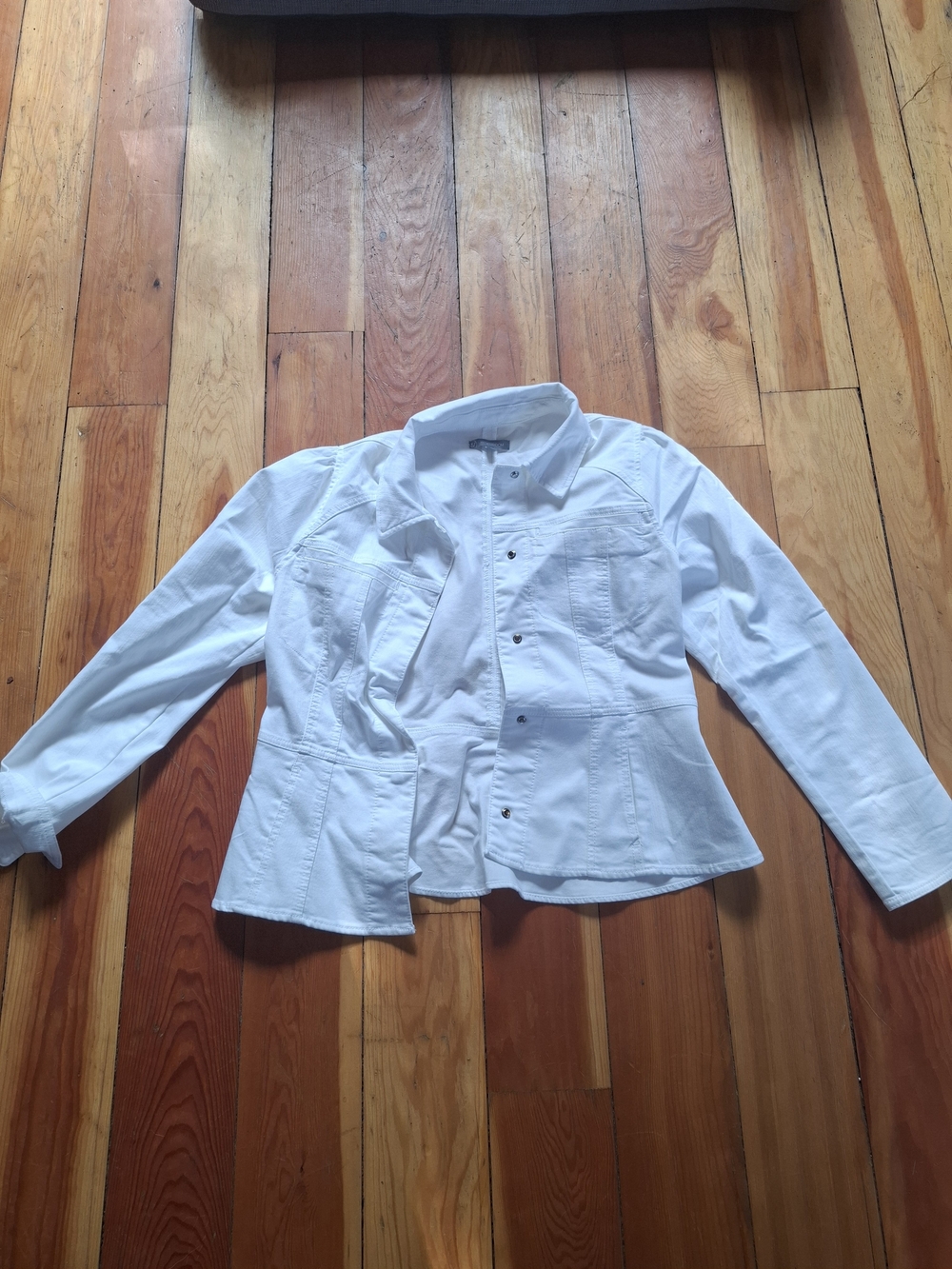 Wit & Wisdom White Button-Front Jean Jacket